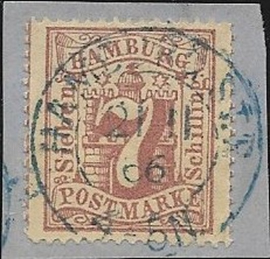 Stempel des Stadtpostamtes - die Marke einmal sehr gut zentriert!