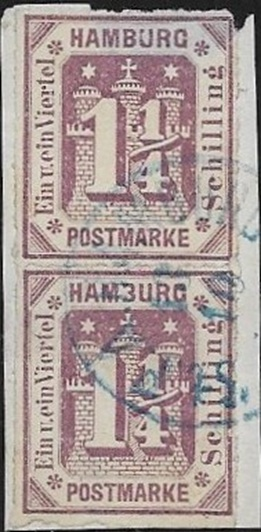 Der gleiche Plattenfehler auf der unteren Marke
