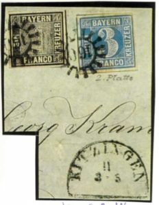 6.Nur ein Briefstück. Ex Doerfler-Sammlung. (29.Kirstein-Auktion 1980, Ausruf 6500, Zuschlag 22.000 DM).Im November 2020 erneut auf einer Auktion (WAP) angeboten, erzielte dieses Briefstück 155.000 Euro. 