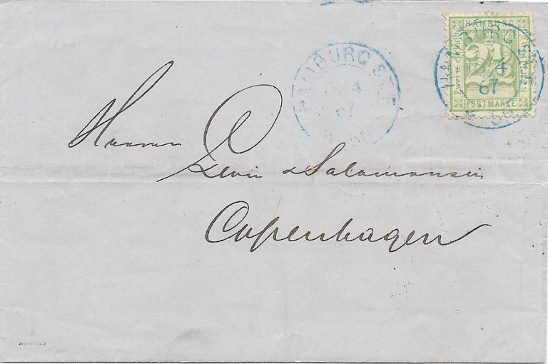 Mi.Nr. 14 II – Brief vom 18.4.1867