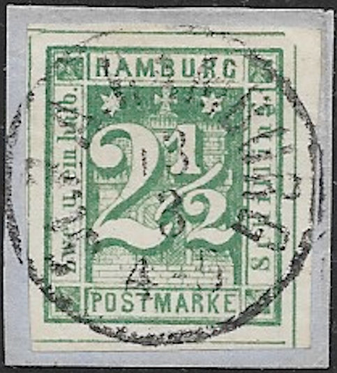 Mit allen Hilfslinien und zentralem Einkreisstempel des Stadtpostamtes