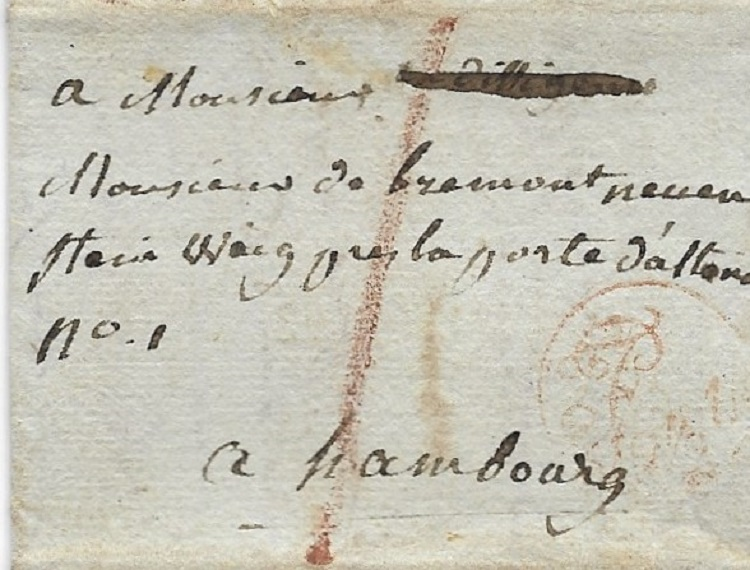 Der Stempel ist vorderseitig….