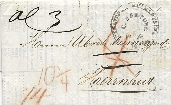 1833 Siegel C.Hartung auf Brief aus Havanna 