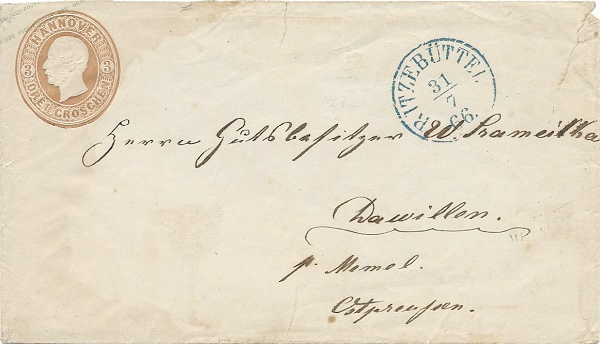 1866 nach Darwillen in Ostpreussen