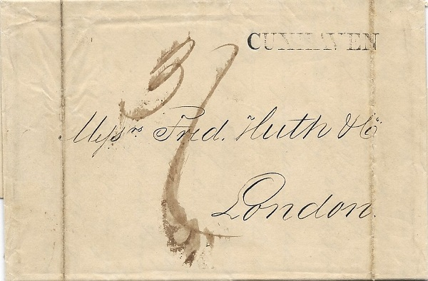 Nochmals, auch aus dem Jahr 1841. Beide Briefe kamen aus Bremen – aus der berühmten „Huth“-Korrespondenz 