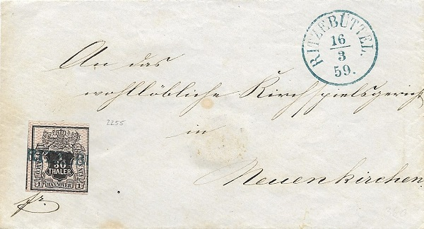 1859 Vorausentwertung auf Mi.Nr.10