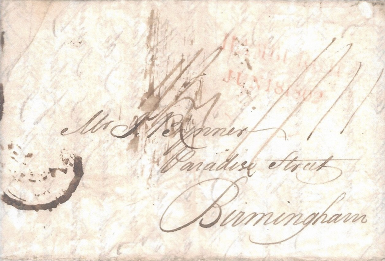 Ein wenig Alterspatina, aber gut lesbar das Datum:18.Juni 1802