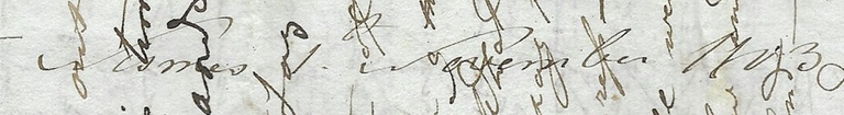 chwer zu lesen, ich glaube aber, 'Nimes' als Absendeort zu erkennen, geschrieben am 1.November 1803. Wohl um Papier zu sparen, hat der Absender 'criss-cross' geschrieben, über den Text in horizontalen Linien zusätzlich weitere Informationen in vertikaler Richtung
