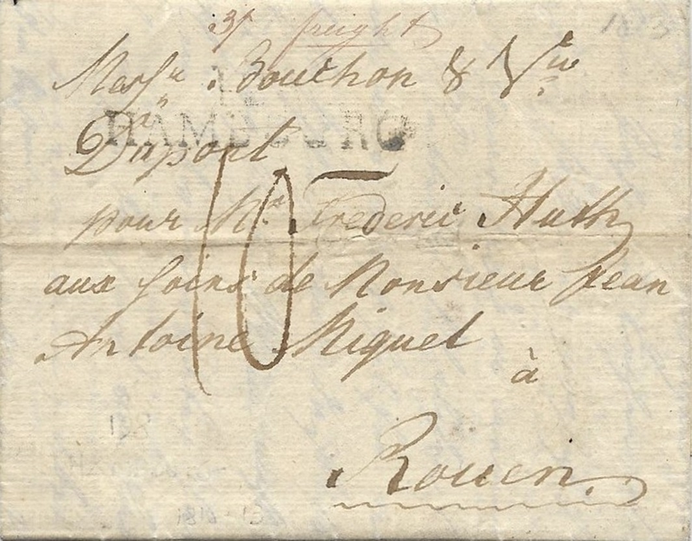 128/HAMBURG [29.1.1813] nach Rouen in Frankreich