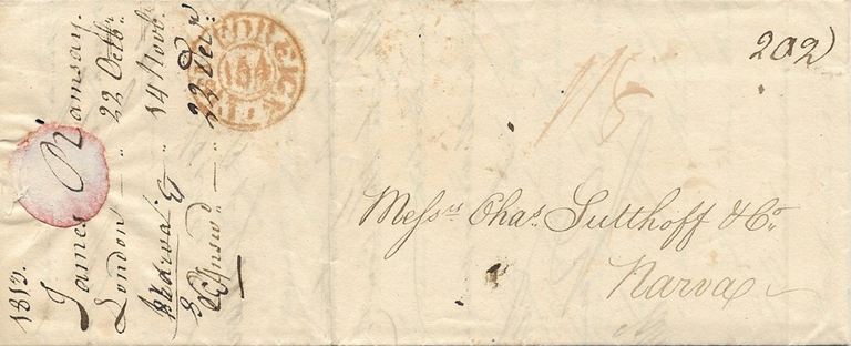 1813, 22.10., London nach Narva