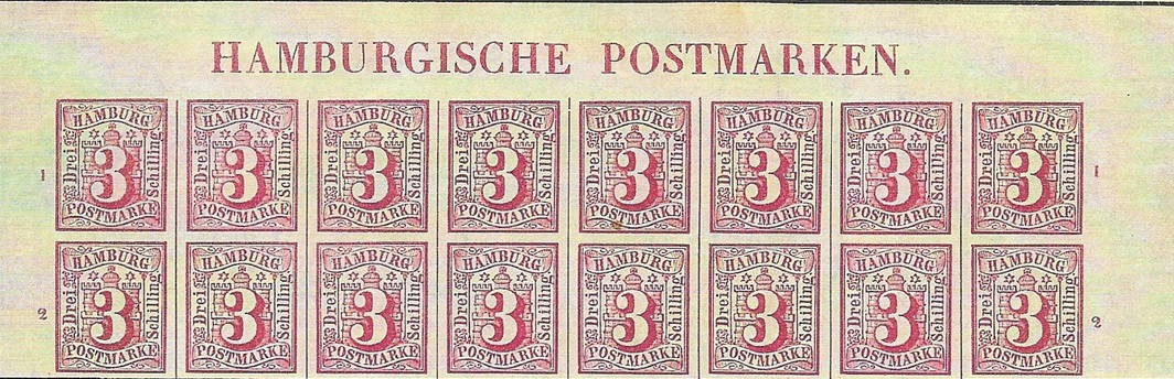 Der Scan konnte nur von einer Archivvorlage genommen werden und erscheint daher etwas verpixelt...Der Plattenfehler auf FELD 7 ist deutlich zu sehen.