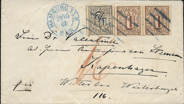 2 1/2 Schilling nach Dänemark
