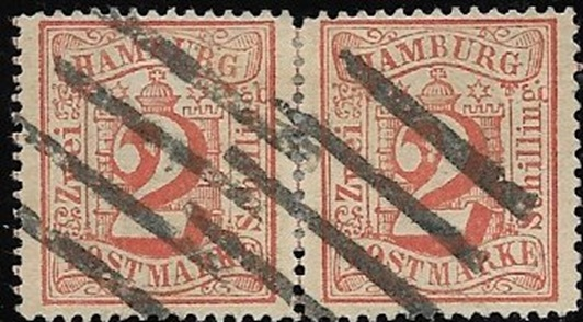 Meistens erfolgte die Entwertung durch den dicken Strichstempel