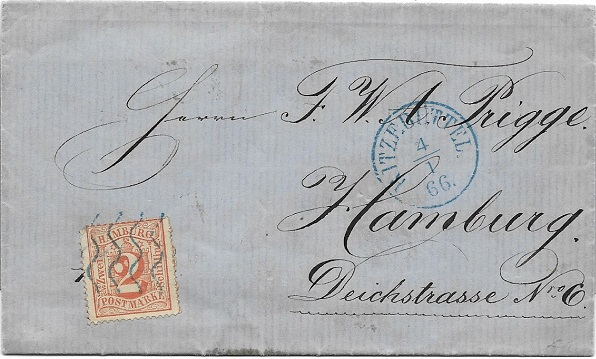 Der Ritzebütteler Wellenstempel einmal nicht als Vorausentwertung verwendet